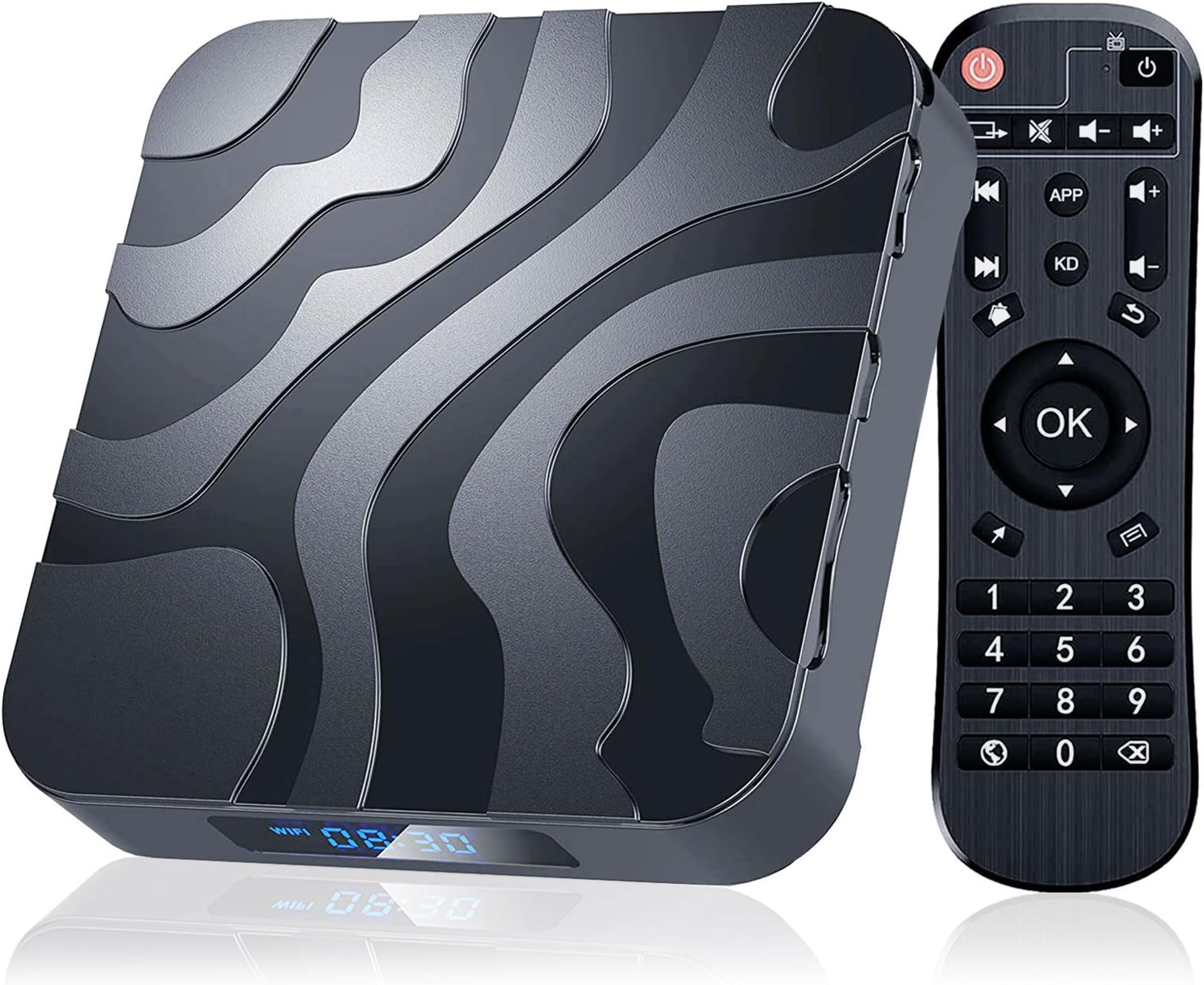 EASYTONE Android 12.0 TV Box 4GB RAM 64GB ROM, Android Box 2025 H618 Quad-Core CPU 6K TV Box with 4K 6K 2.4/5G Dual-WiFi 3D HDR10+ Bluetooth 4.0 USB 2.0 Smart Box for TV