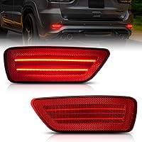 Vista 8 de Luces Reflectantes LED para Parachoques Trasero Compatibles con Jeep Compass 2011-2017 Ensamble de Luz Antiniebla para Grand Cherokee 2012-2018