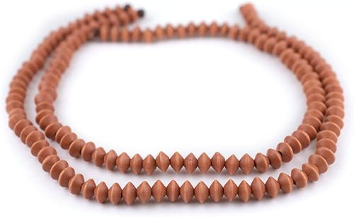 Miniatura 8 de TheBeadChest - Cuentas de madera natural de bicono magenta (0.197 x 0.315 in) hilo de cuentas de madera orgánica ecológico para hacer joyas,