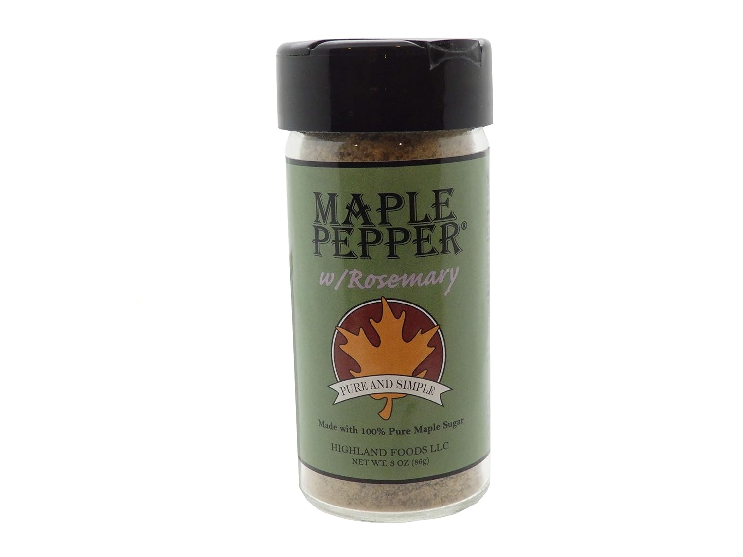 Sweet Heat Maple Pepper Set - Habanero, Rosemary, Garlic, and Original Maple Pepper - Made from Pure Vermont Maple Syrup