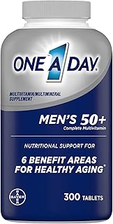 1' Day Mens Multivitamin 50 Plus, Supplement Tablet with Vitamin A, Vitamin C, Vitamin D, Vitamin E and Zinc, B12, Calcium (Men 50+ | 300 Tablets)