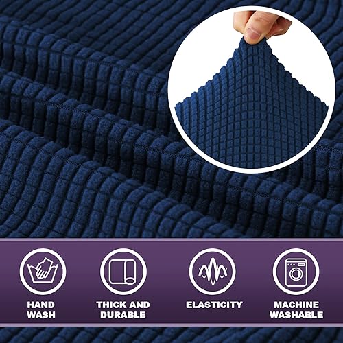 Miniatura 3 de MeilleMaison Funda elástica para silla, funda de sofá de 1 pieza con parte inferior elástica, protector de muebles lavable, protector de sofá