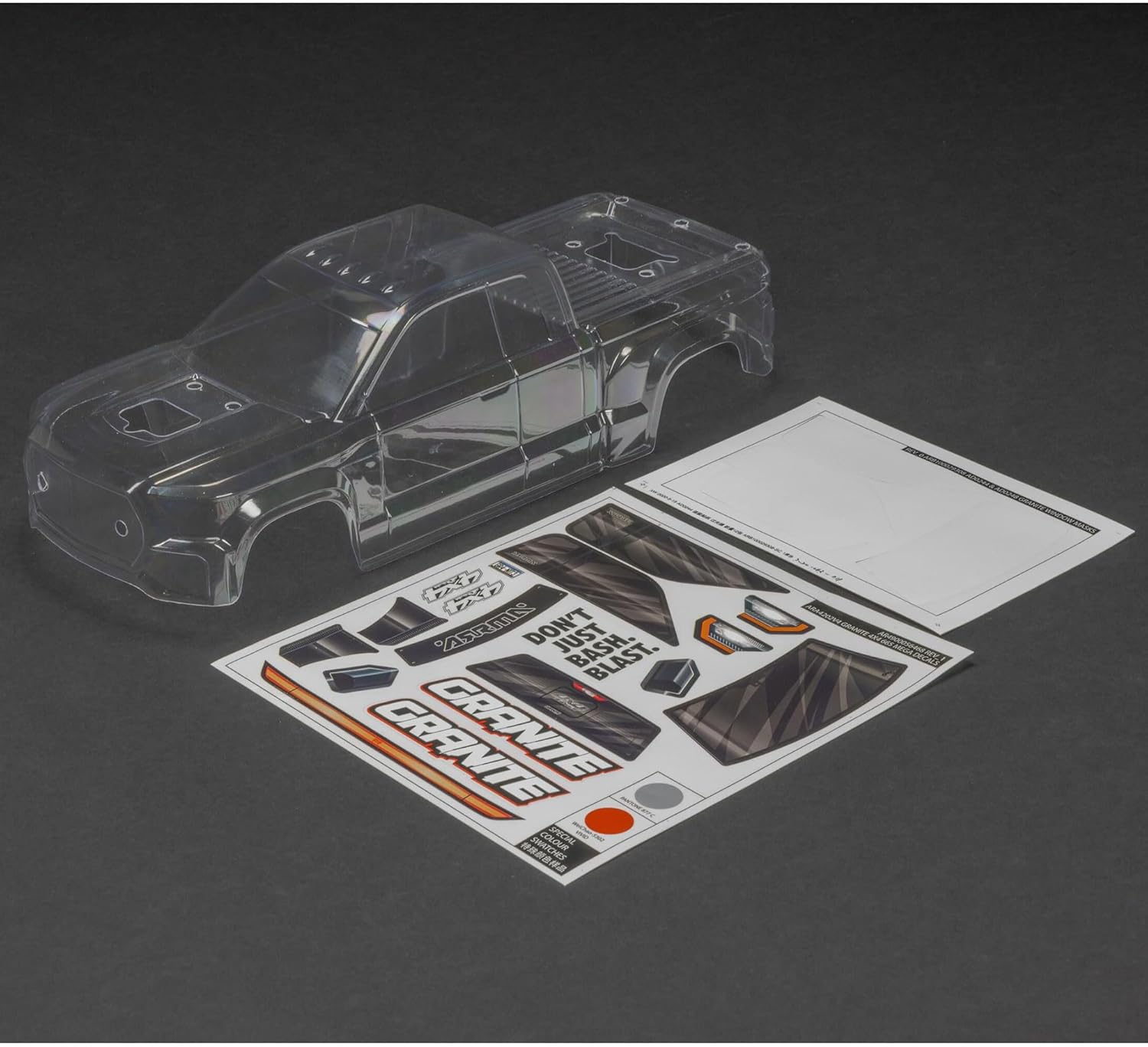 ARRMA Granite 4X4 Trimmed Body (Clear), ARA-1620