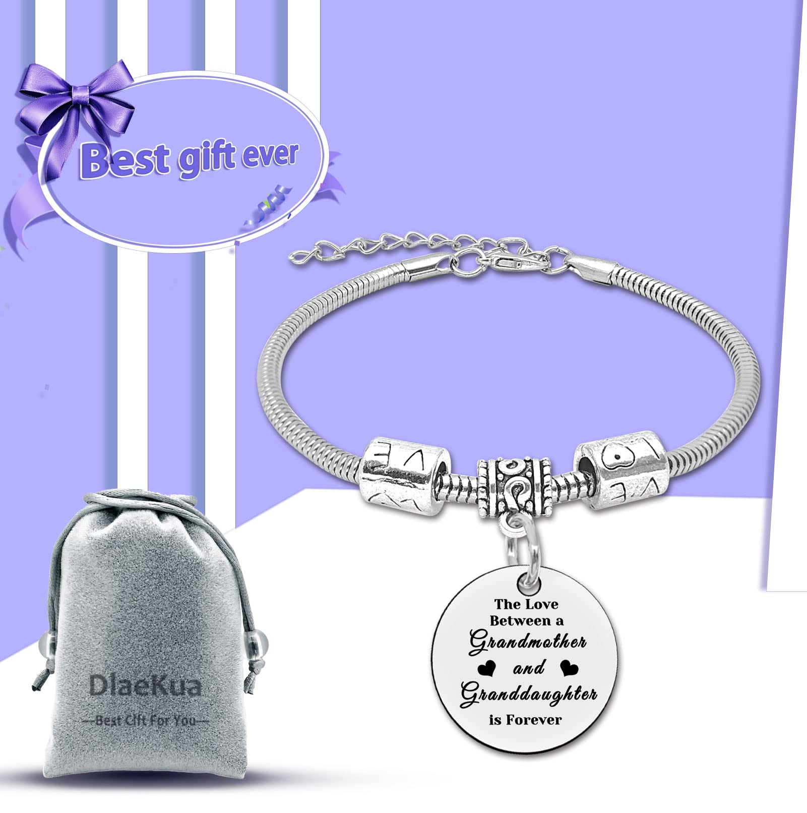 Granddaughter Gifts from Grandma Bracelet for Grandma Granddaughter Gift The Love Between Grandmother and Granddaughter is Forever Bracelet Grandma Birthday Gift from Granddaughter Christmas Gift
