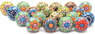 Eleet Assorted Ceramic Cabinet Knobs - Vintage Cabinet Cupboard Door & D...