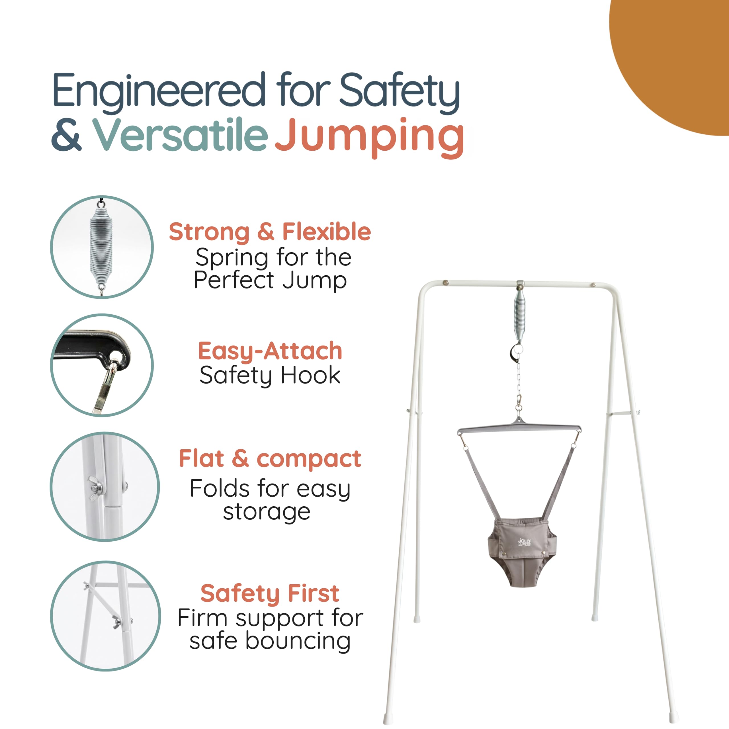 Jolly Jumper CLASSIC (Grey) with Stand - ORIGINAL Baby Jumper