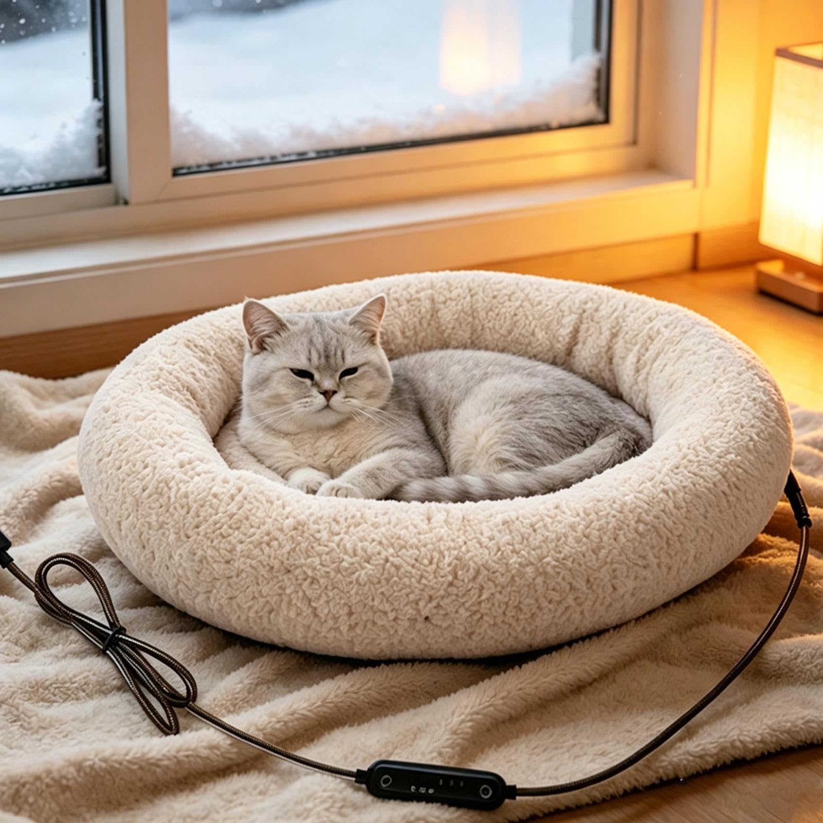 Cuccia Riscaldata per Animali Domestici 3 timer cuscino pet morbido