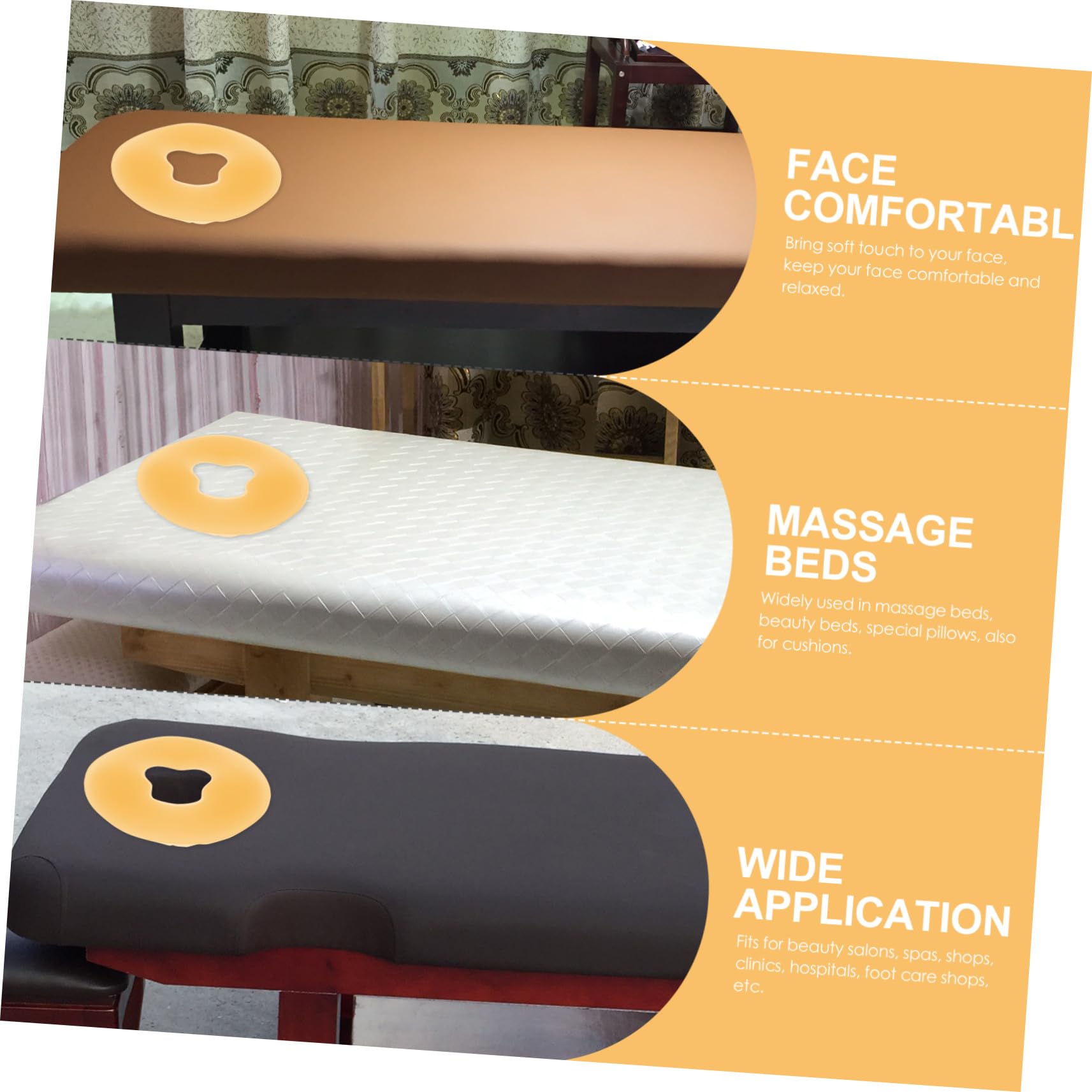 Gatuida Silikon Gesichtsstützkissen für Massage, Spa und Fußpflege, Orange