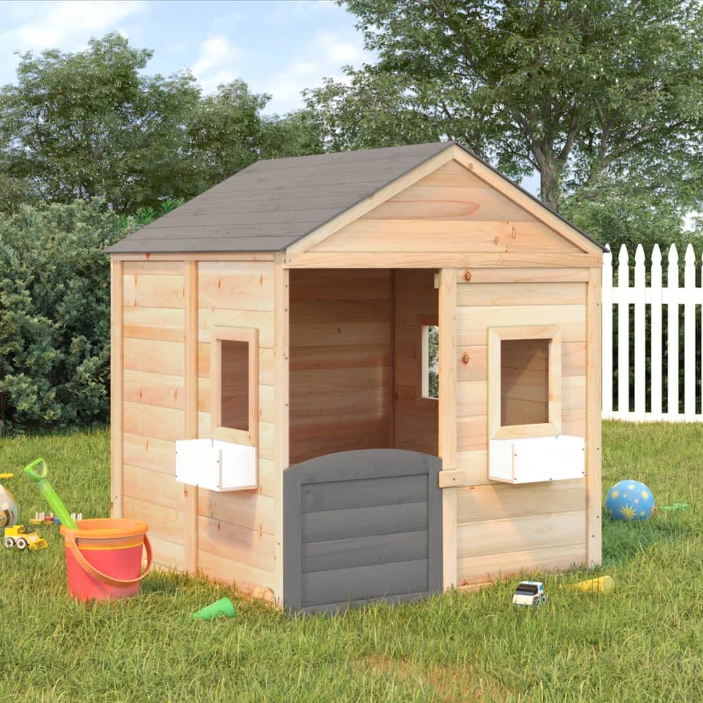 Genérico Casa de Juegos con Puerta con Cierre y macetas Madera Abeto,Juegos y Juguetes,Estructuras para Juegos al Aire Libre,Casitas Infantiles,93687