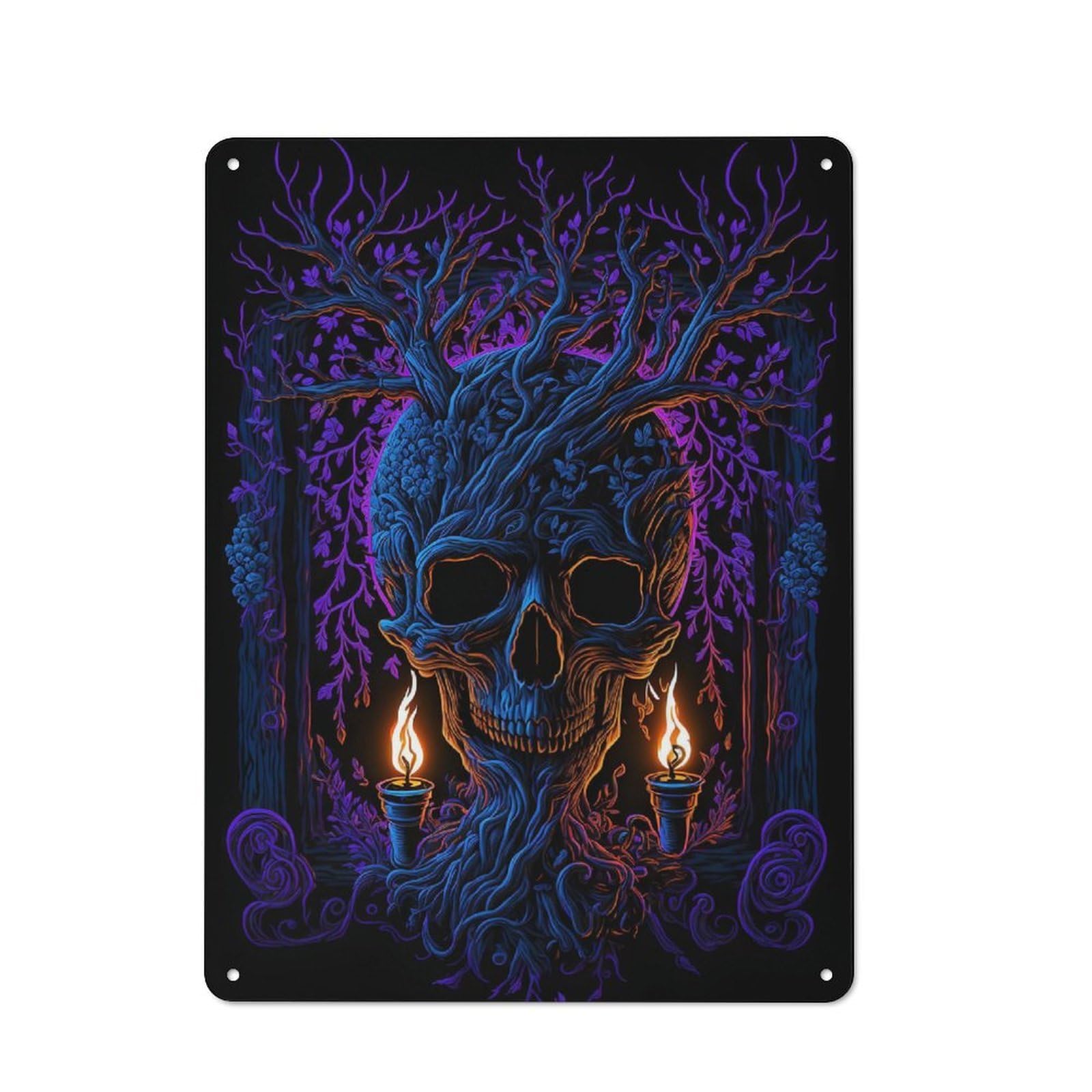 Junmoney Macabre Vision Vintage Tin Sign 40X30cm With For Hobby Room Or Studio, For Metal Sign Collectors, For Garage And Workshop Walls