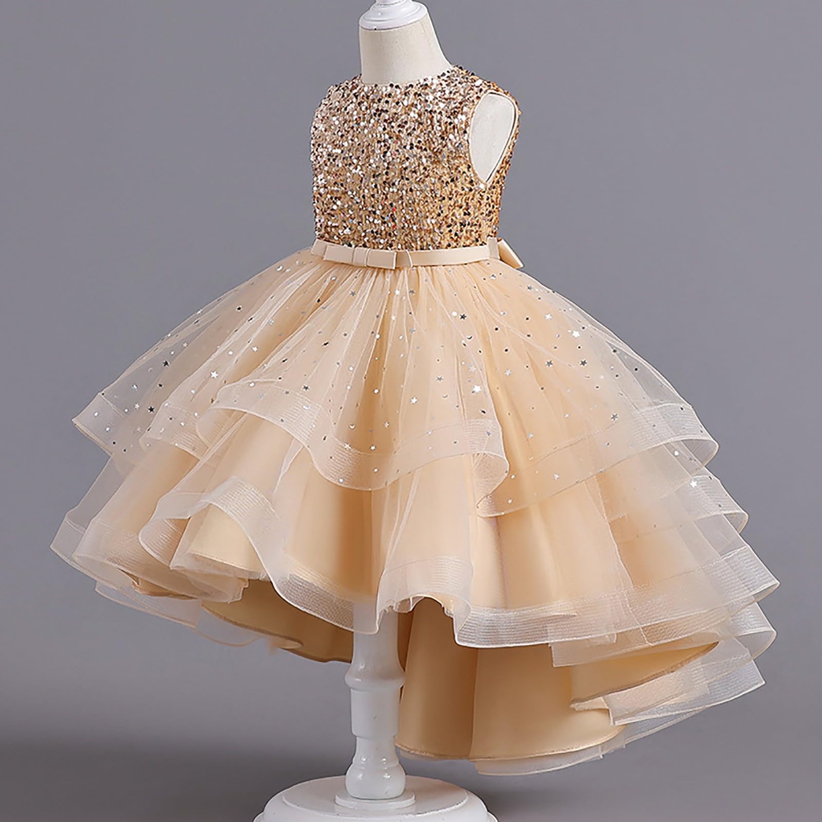 Ragazze Formale Vestito Concorso Compleanno Principessa Abiti Da Festa Damigella D'onore Matrimonio A Livelli Una Linea Tulle Tutu Vestito Bambini Vestiti A15