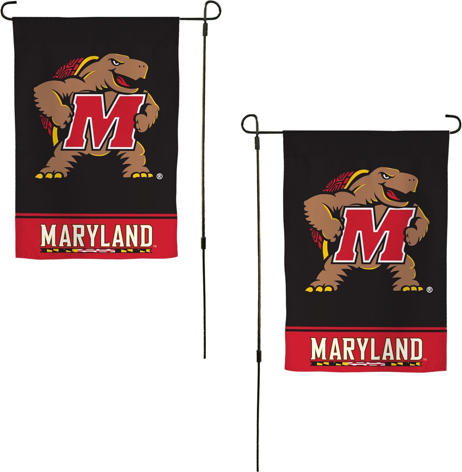 Desert Cactus University of Maryland UM Garden Flag – 19 x 12 inch Maryland Terrapins Banner, For Outdoor Display and Events (Design B)