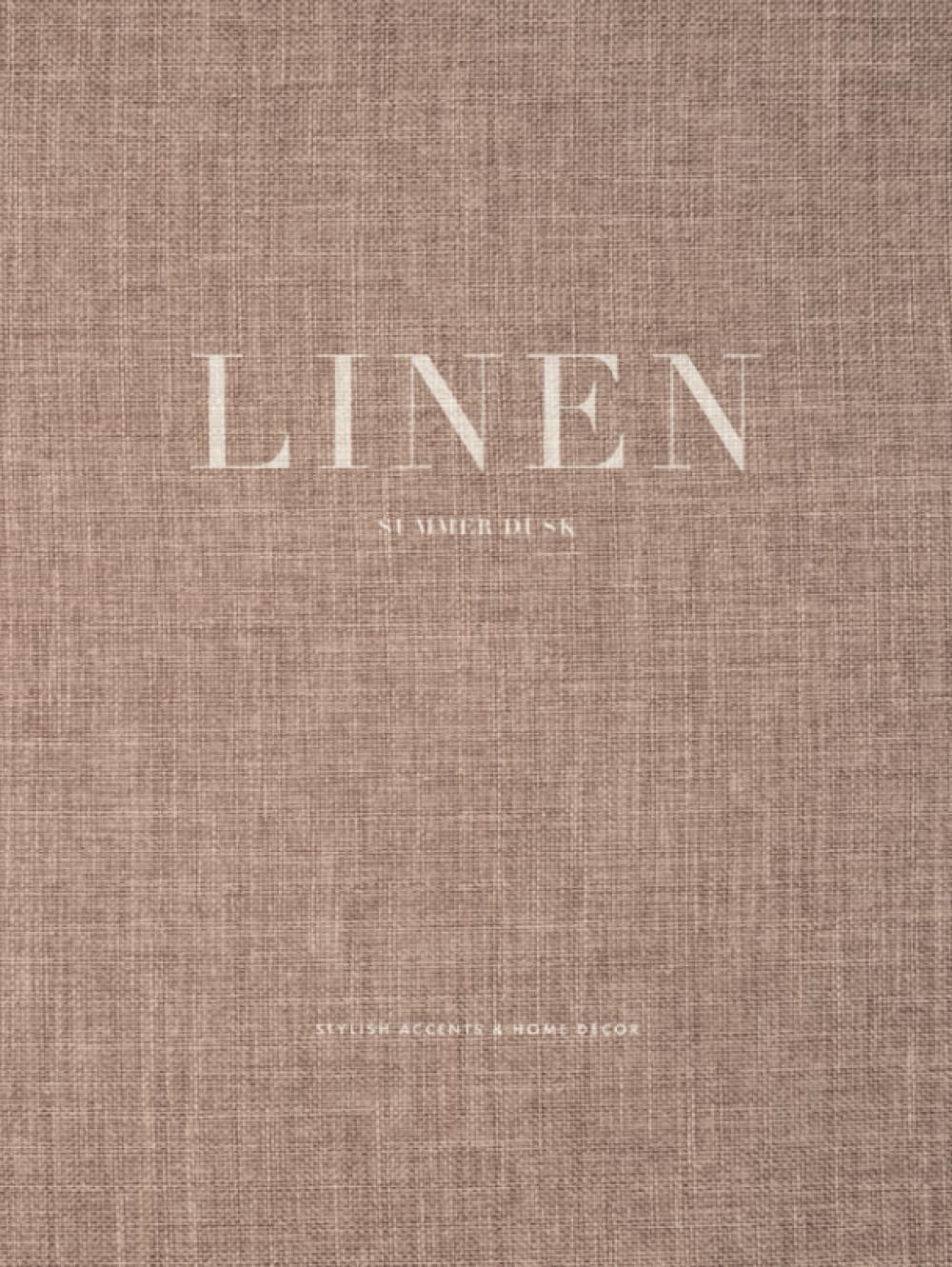 Summer Dusk - A Hard Cover Coffee Table Book, for Decor & Display | Linen Style Home Accent with Realistic Dark Rose Pink Fabric Effect: Ideal for ... | Minimal Internal Layout (Fabric Accents)