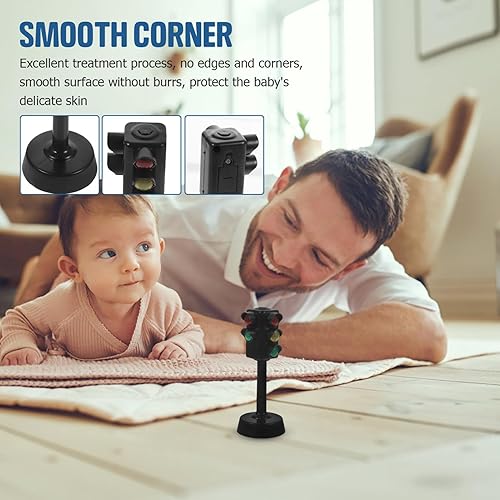 Miniatura 5 de STOBOK Luces de tráfico de juguete, 2 piezas de 1.8 x 1.8 x 4.3 in, lámpara de señales de tráfico, juguete de bricolaje, modelo de juguetes para