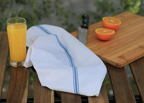 Miniatura 5 de AMOUR INFINI Juego de 12 trapos de cocina de algodón en espiga blanca, altamente absorbentes, súper suaves con bucles para colgar, toalla de barra