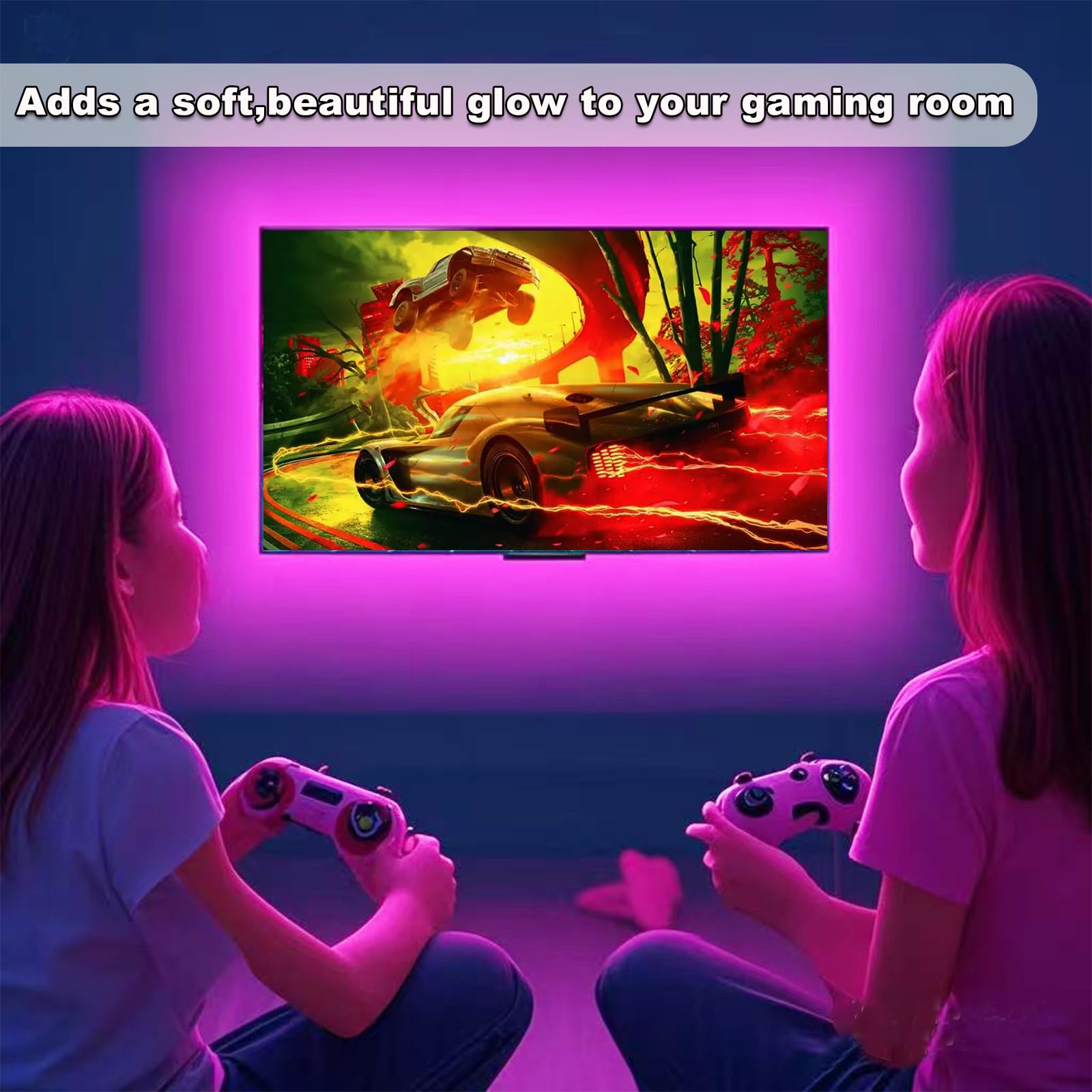 Tira LED rosa USB 5V 5m pequeña tira de luz COB regulable con regulador de intensidad USB para dormitorio, configuración de juegos, manualidades, retroiluminación
