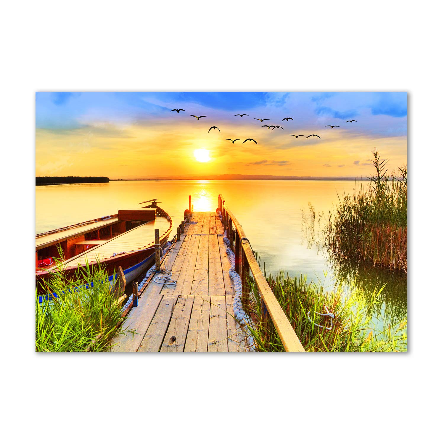 Image sur verre acrylique de paysage jaune et déco mural pour cuisine ou grand salon