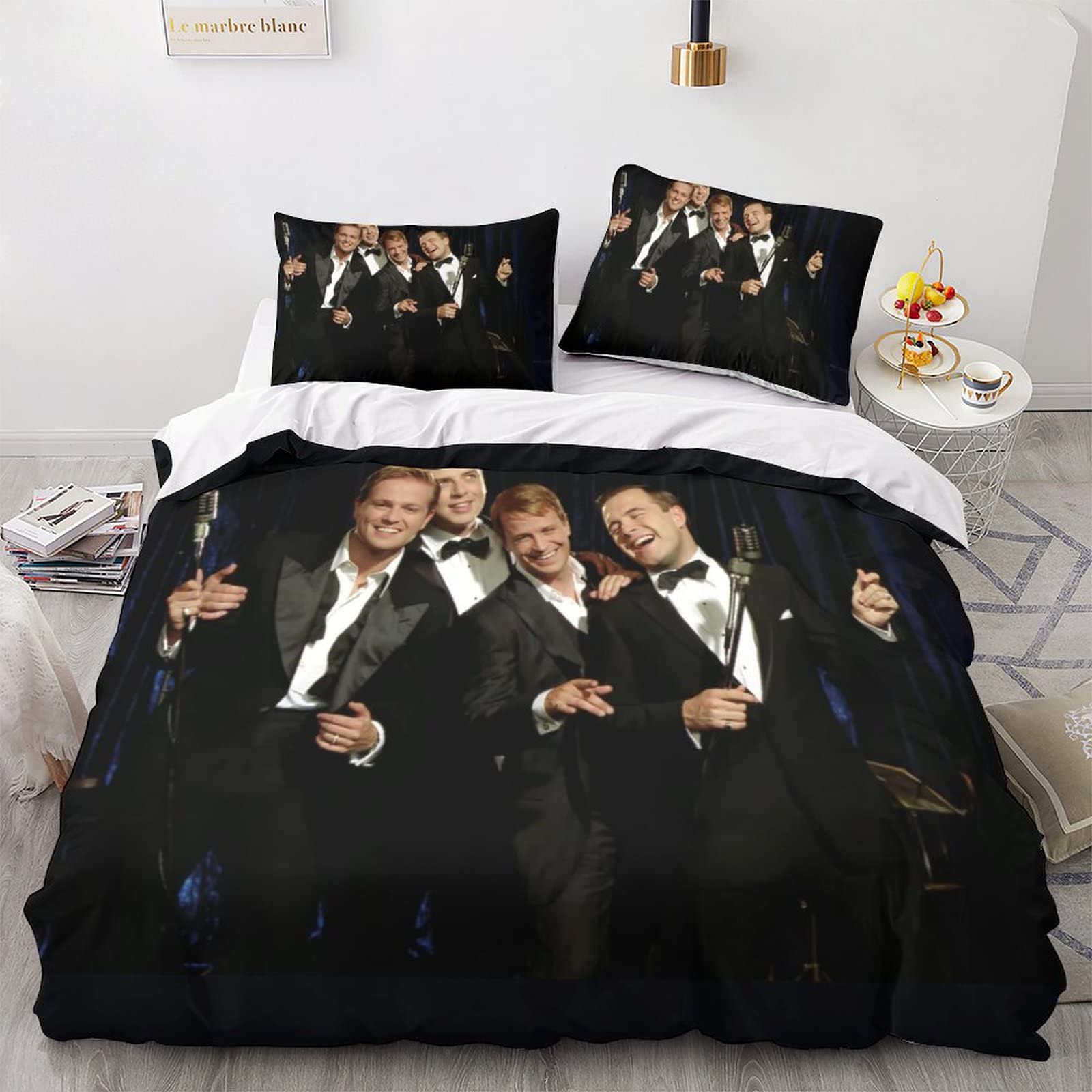 Xyueww Westlife Band-1 Westlife Band Duvet Cover 3D Print Duvet Quilt Cover & Pillowcase Bedding Set,Soft Microfiber, With Zipper Closure,For Kids Teenagers Adult Aged Bedroom Double（200X200cm）