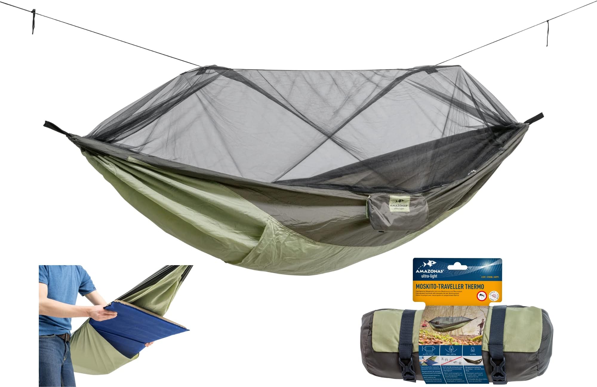 Amazonas Moskito-Traveller Thermo XXL - Hangmat | Gratis verzending