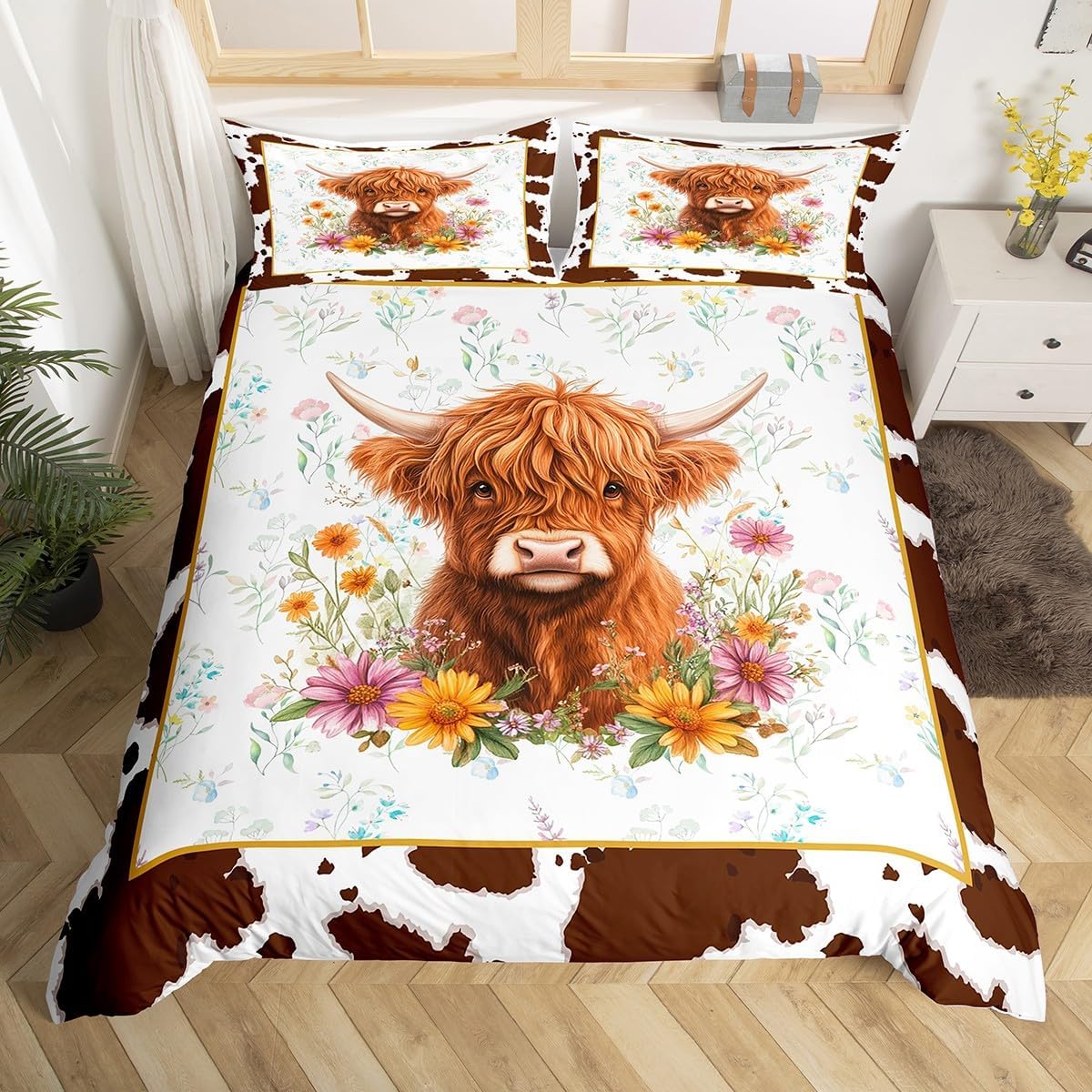 jejeloiu Kids Bear Bedding Set Toddler Size Rustic Cabin Lodge Bedding Duvet Cover Set for Boys Teens Decor Nature Wildlife Bear Comforter Cover Set Farmhouse Blue 2Pcs,No Comforter