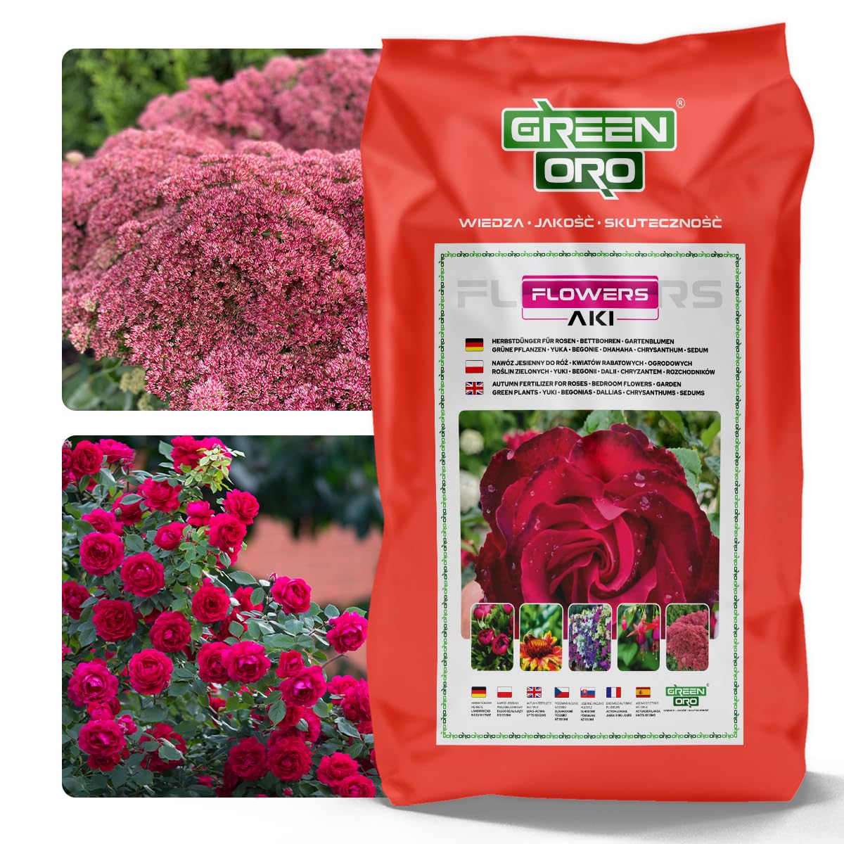 FLOWERS AKI 24kg Herbstdünger für Rosen, Blumen und Zierpflanzen geeignet