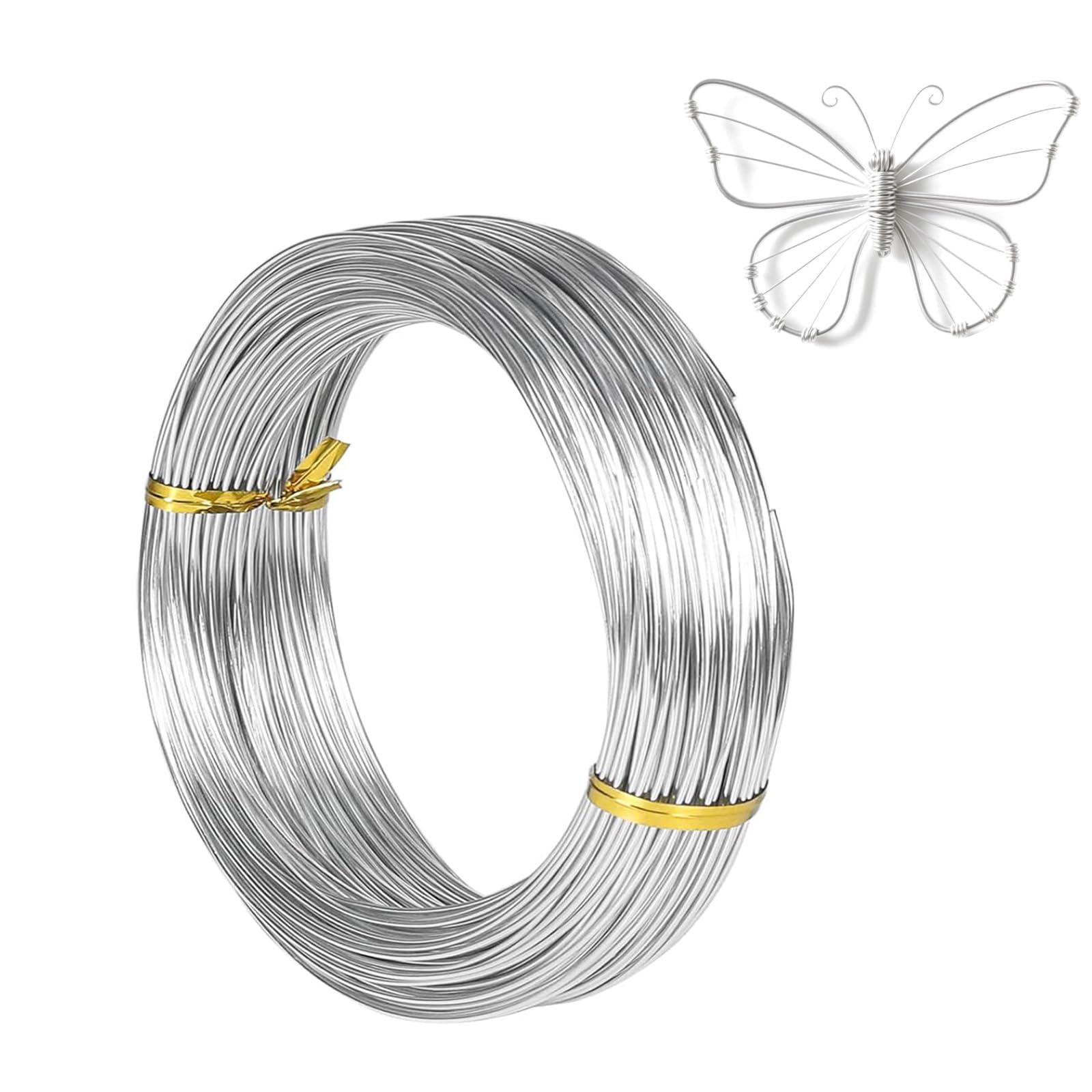 Aluminiumdraht Craft Wire1mm,2mm,3mm, Basteldraht Aludraht,ø3mmx30 M,Basteldraht,Aludraht 3mm,Aus Aluminium Basteldraht Basteln Schmuckherstellung Bindedraht Modellierdraht