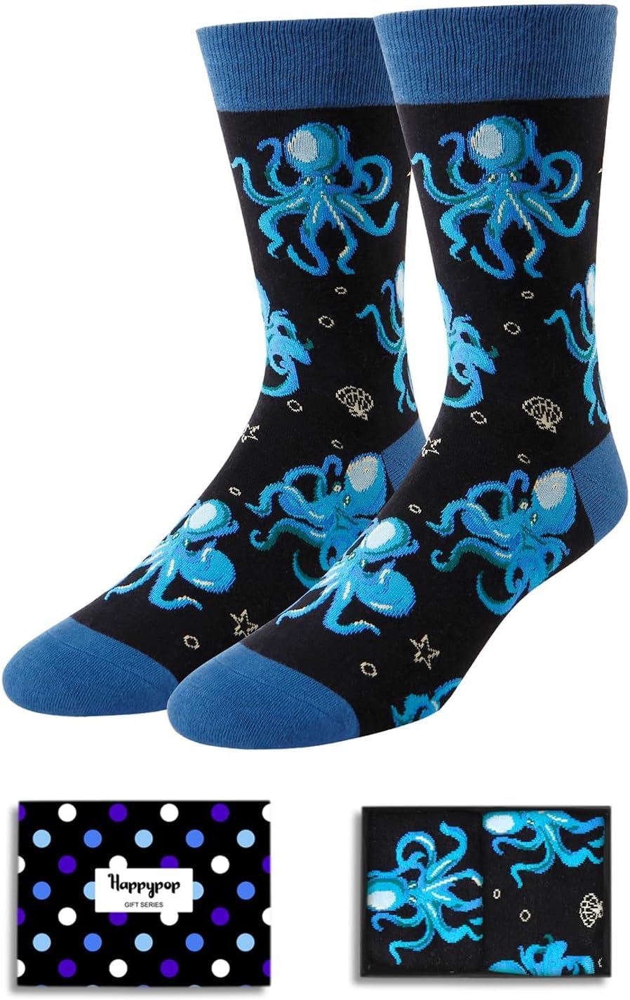 Sea Turtle Gifts for Men - Funny Frog Socks Octopus Gifts, Ocean Animal Socks