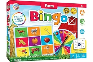 Bingo for Toddlers, MasterPieces Kids Games Farm Bingo Game
