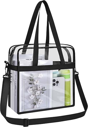 Vista 127 de Oraben Bolsa transparente transparente aprobada para estadios de 12 x 6 x 12 pulgadas, bolsa de estadio para trabajo, juegos deportivos, gimnasio