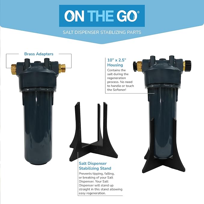 Kit de regeneración para ablandador de agua On The Go 10" x 2.5" miniatura 3