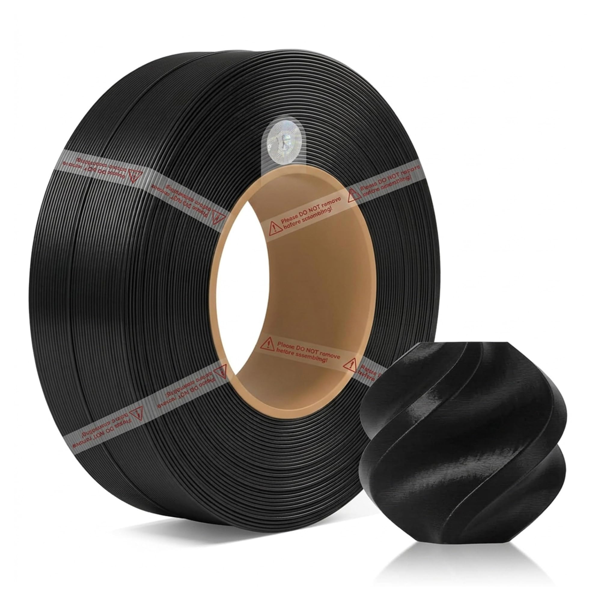 Bambu Lab ABS 3D Printer Filament 1.75mm, Durable Engineering Material, High Impact Resistance, Heat Resistant, Water Resistant, 1kg Spool (Black, Bambu Lab ABS Without Spool)