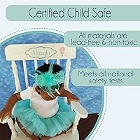 Vista 5 de My Bambino Mecedora personalizada de madera blanca para niña, regalo para bebé (arco iris bohemio)