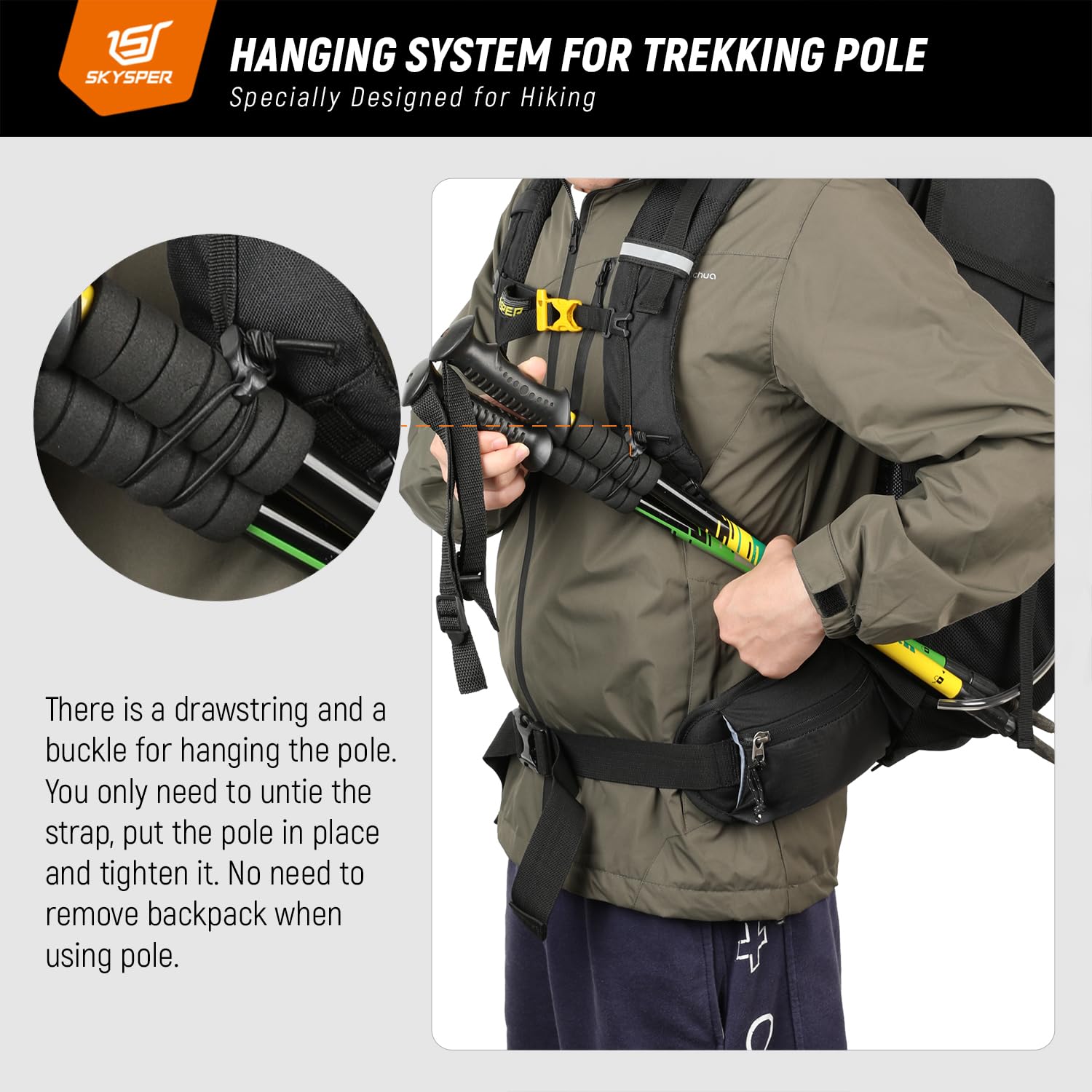 SKYSPER Hiking Backpack - 50L Roll Top Backpacking Backpack Lightweight Comfortable Breathable Camping Travel Pack for Men Women(Armgreen)