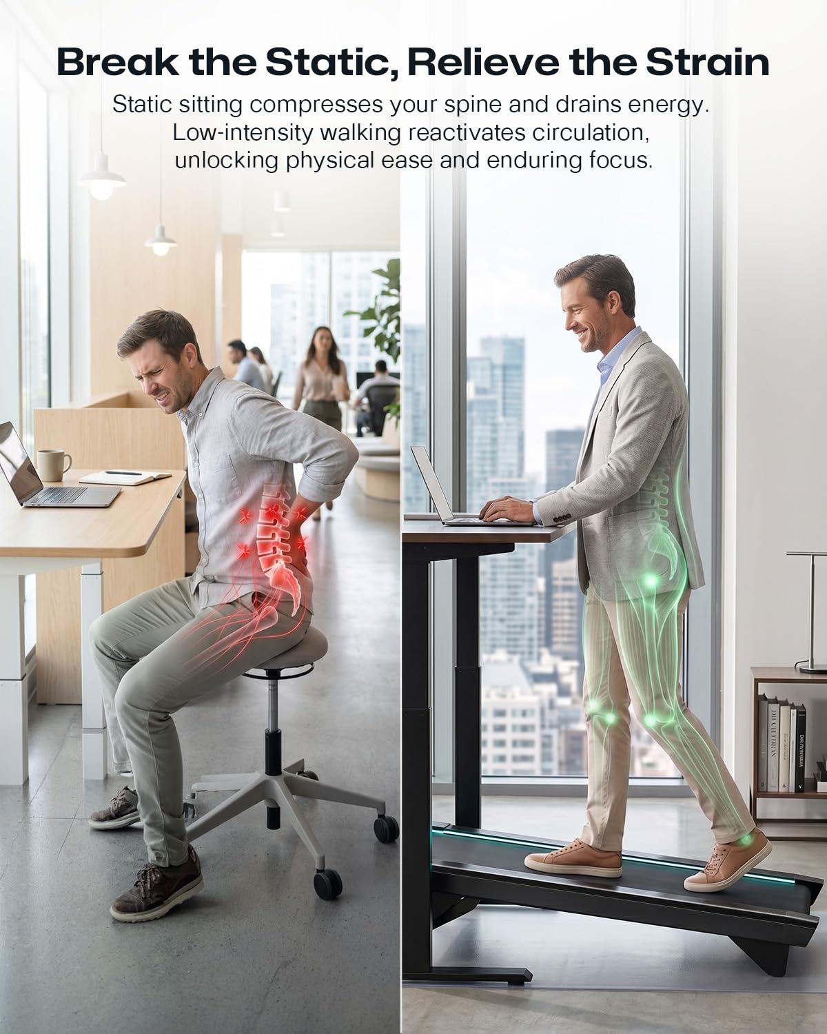 UREVO CyberPad Smart Walking Pad with 14% Auto Incline Brushless Motorized Under Desk Treadmill for Home Office Fitness Elegant Speed Lights Spacious Surface Digital Controller AI-Powered App product thumbnail 4