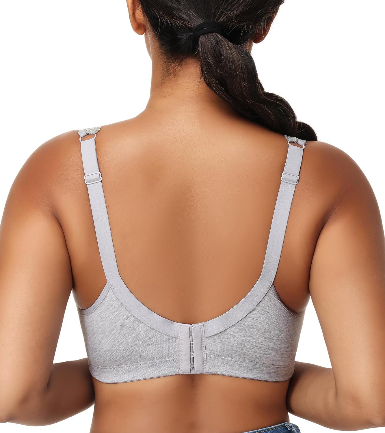 Minimizer Cotton Bra for Women Full Coverage Wireless Non Padded Plus Size - Image 2