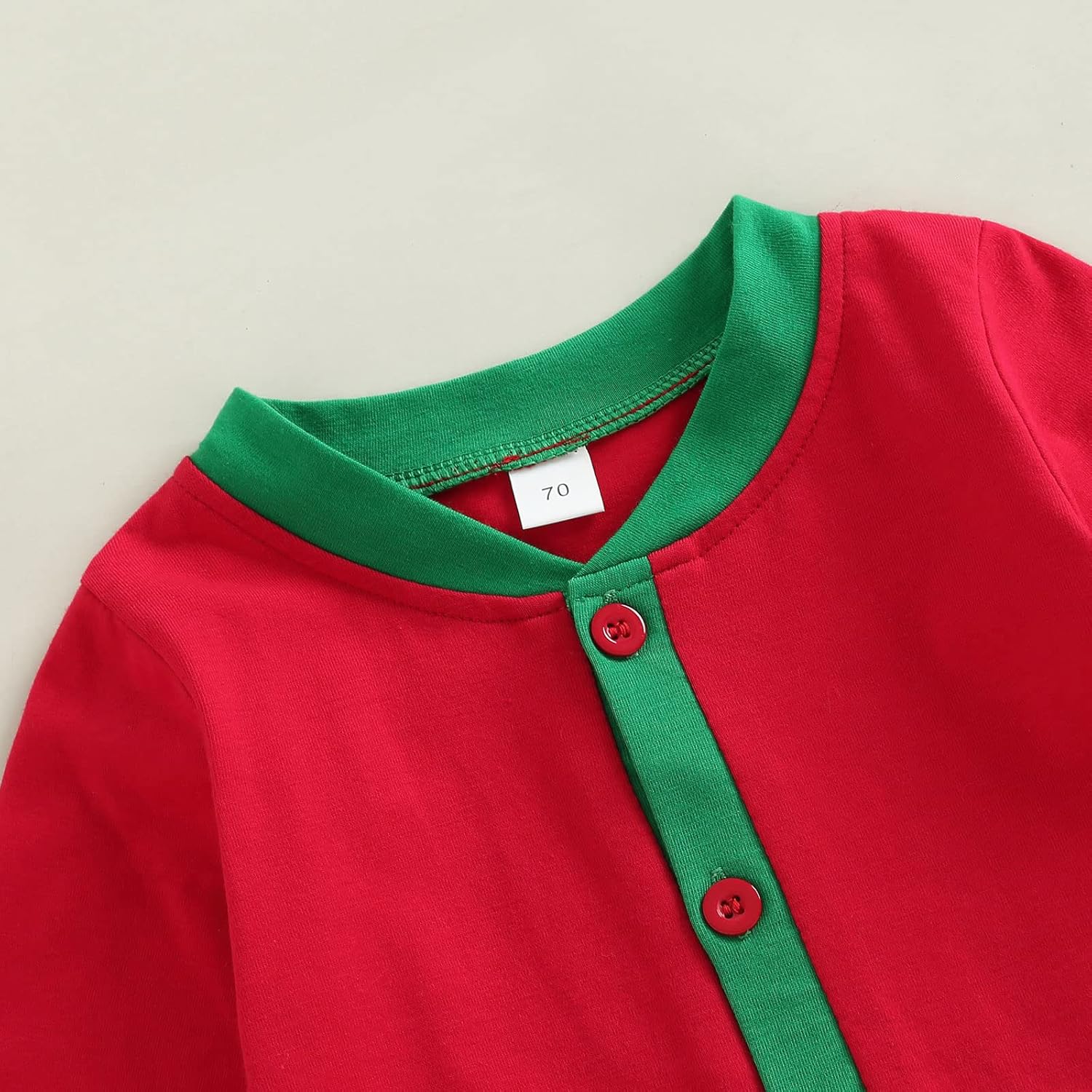 Newborn Christmas Outfits My First Christmas Baby Boy Long Sleeve Button Romper Jumpsuit Cute Fall Winter Clothes - Image 4