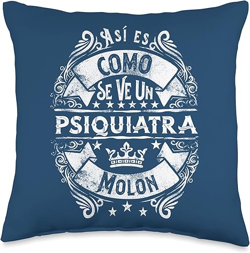 Miniatura 1 de Regalo Original Super Mejor Psiquiatra Regalos Un Molon Divertido Humor para Hombre Psiquiatras Throw Pillow 16x16 Multicolor