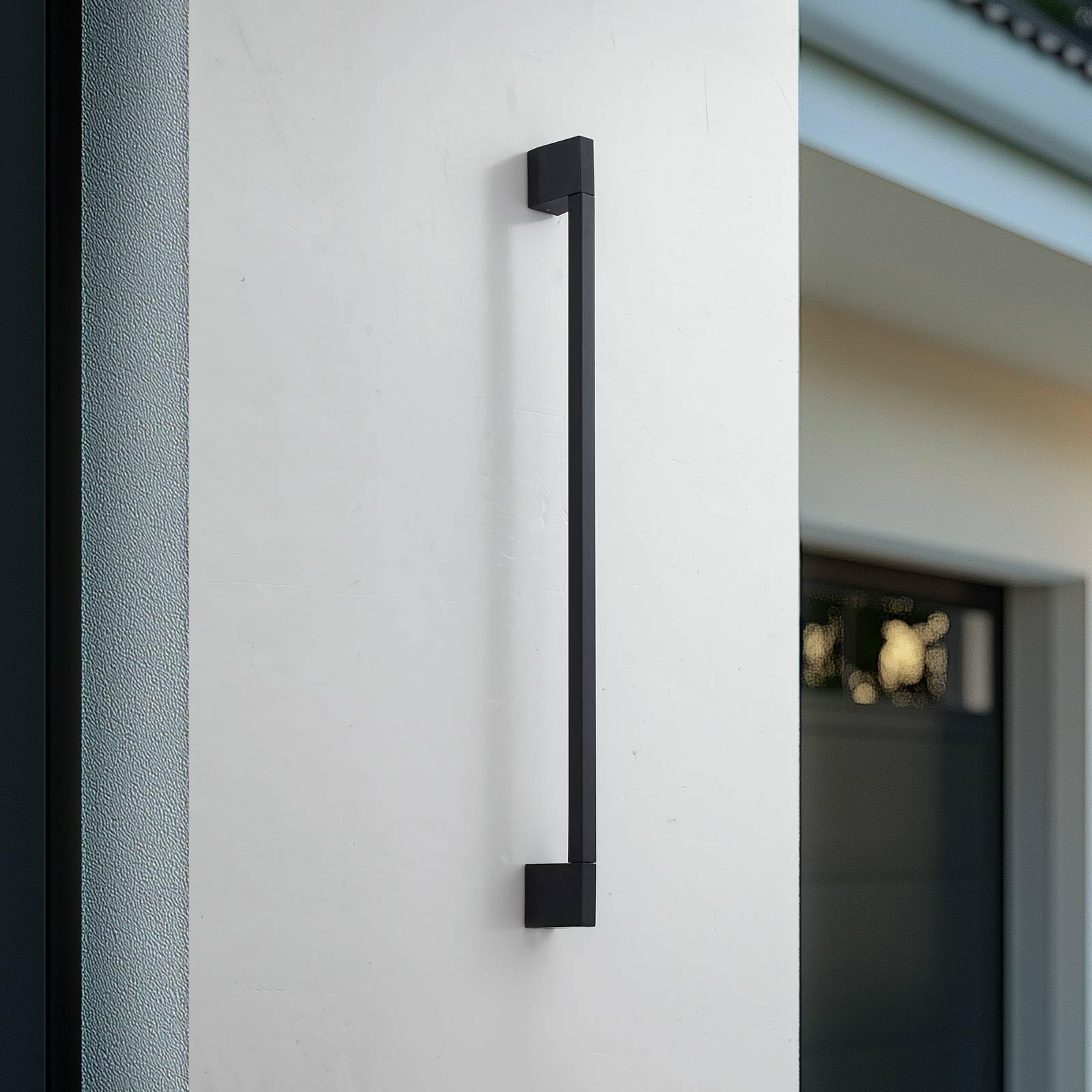 Lindby LED Wandleuchte außen Neano (spritzwassergeschützt (Modern) in Schwarz aus Aluminium (1 flammig,) - Außenwandleuchten Wandlampe Led Außenlampe Outdoor für Außenwand/Hauswand