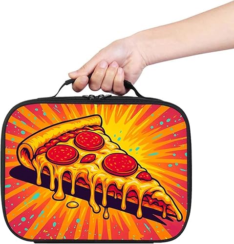 Miniatura 68 de Lonchera de fútbol para niños, bolsa de almuerzo para escuela primaria, regalo para niños y niñas o hijo, poliéster, sin correa de hombro, a prueba