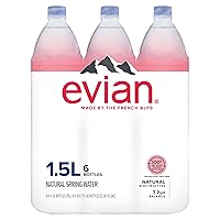 Vista 11 de Evian Agua de manantial natural, botellas de 1.5 L, paquete de 6