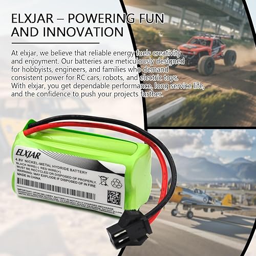 Miniatura 2 de Paquete de 4 baterías recargables NiMH AAA de 4.8 V 800 mAh con enchufe SM 2P para Stunt RC Car Robot Juguetes eléctricos y equipo de pasatiempos