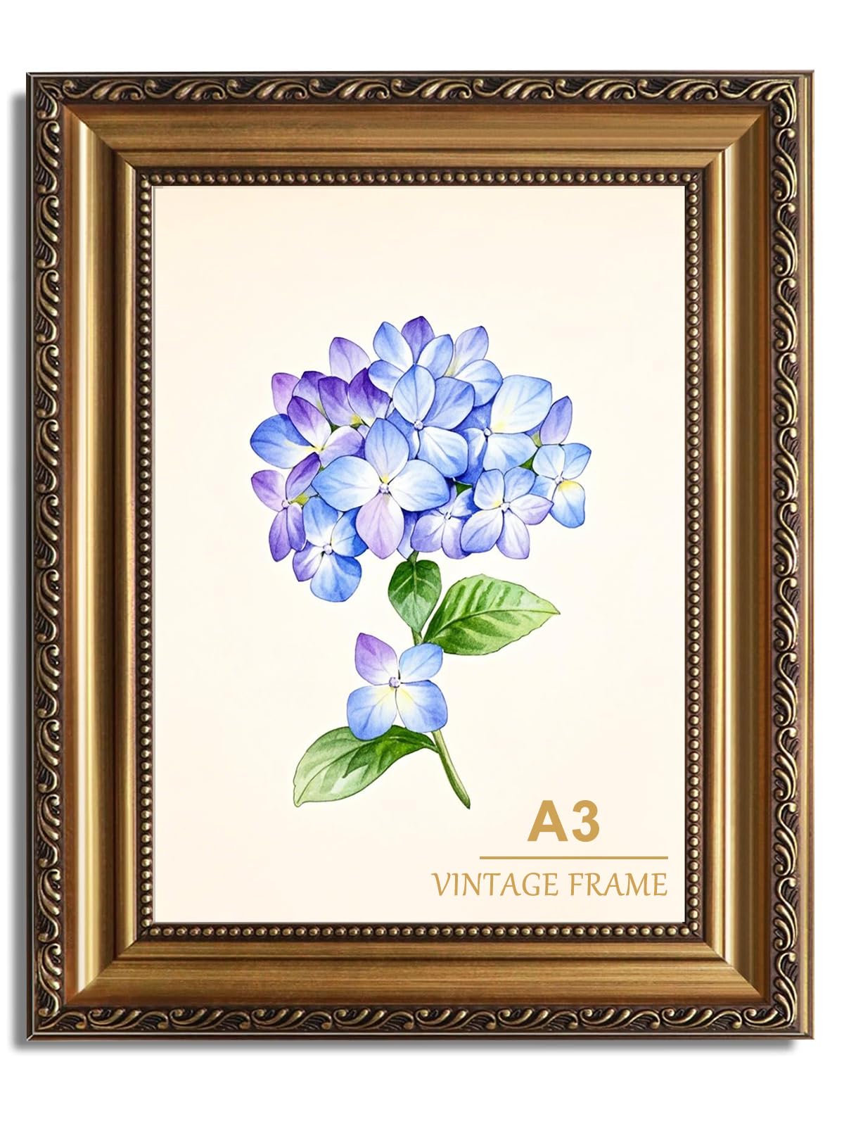 AGOLNE Cadre photo doré A3, A3 Cadre photo vintage
