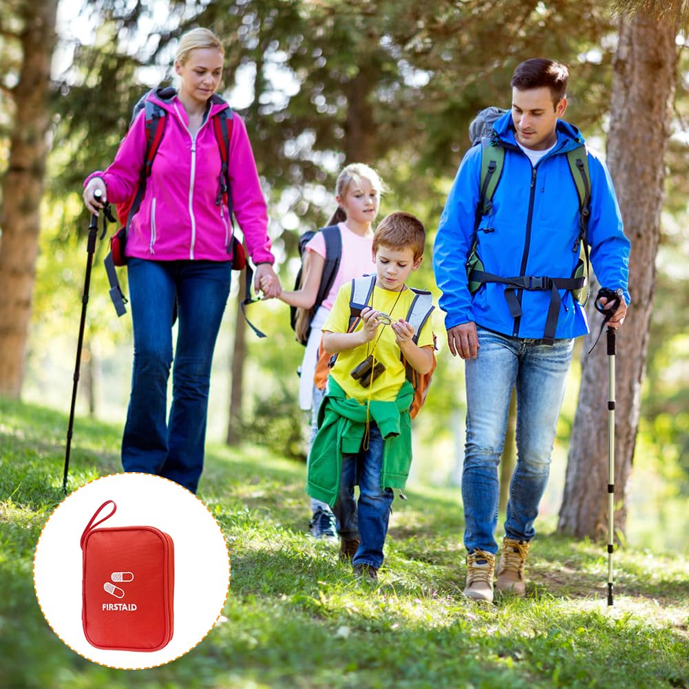 EQLEF Mini Trousse de Secours Vide, Sac de Rangement médical Portable Trousse de Premiers Soins imperméable à l'eau, Peut être utilisé dans Le Bureau de Voiture, l'école ou à l'extérieur (Vert)