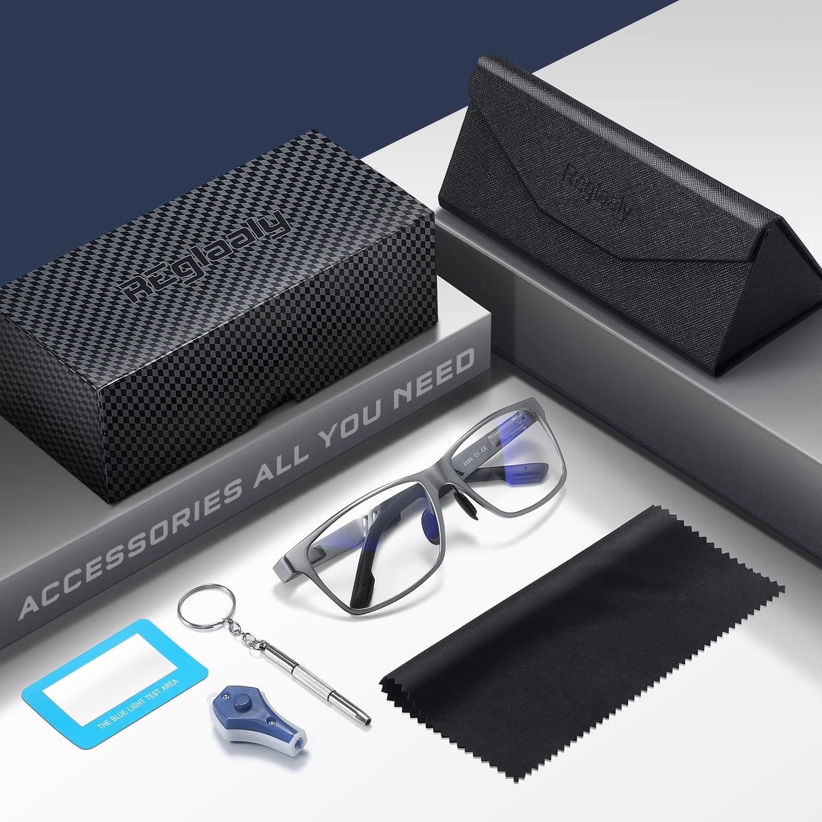 Gafas con bloqueo de luz azul para hombre y mujer, gafas de juego, gafas de pantalla de ordenador, marco de metal