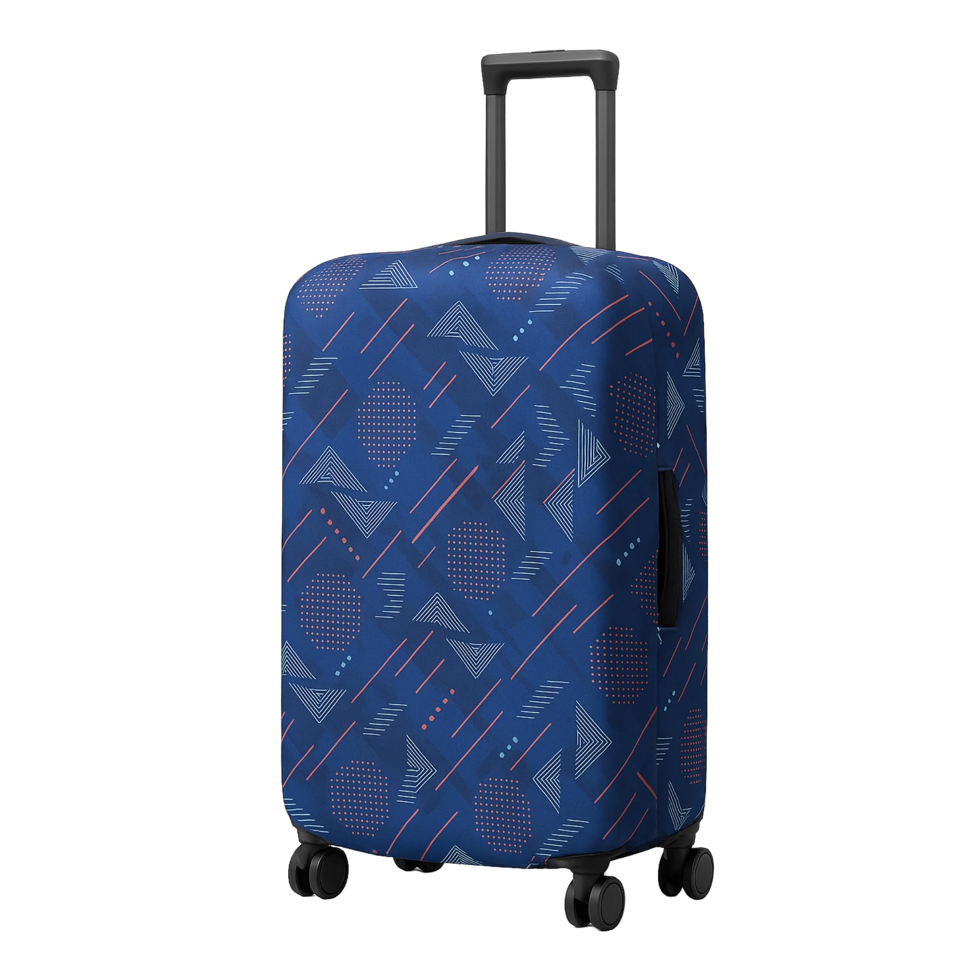 Medium Size Trolley Bag Cover – Polyester Fabric Luggage Protection for 24 Inch Suitcase | Durable & Protective Bag Cover (Fits Only On Fiber-Plastic Trolley Bag)