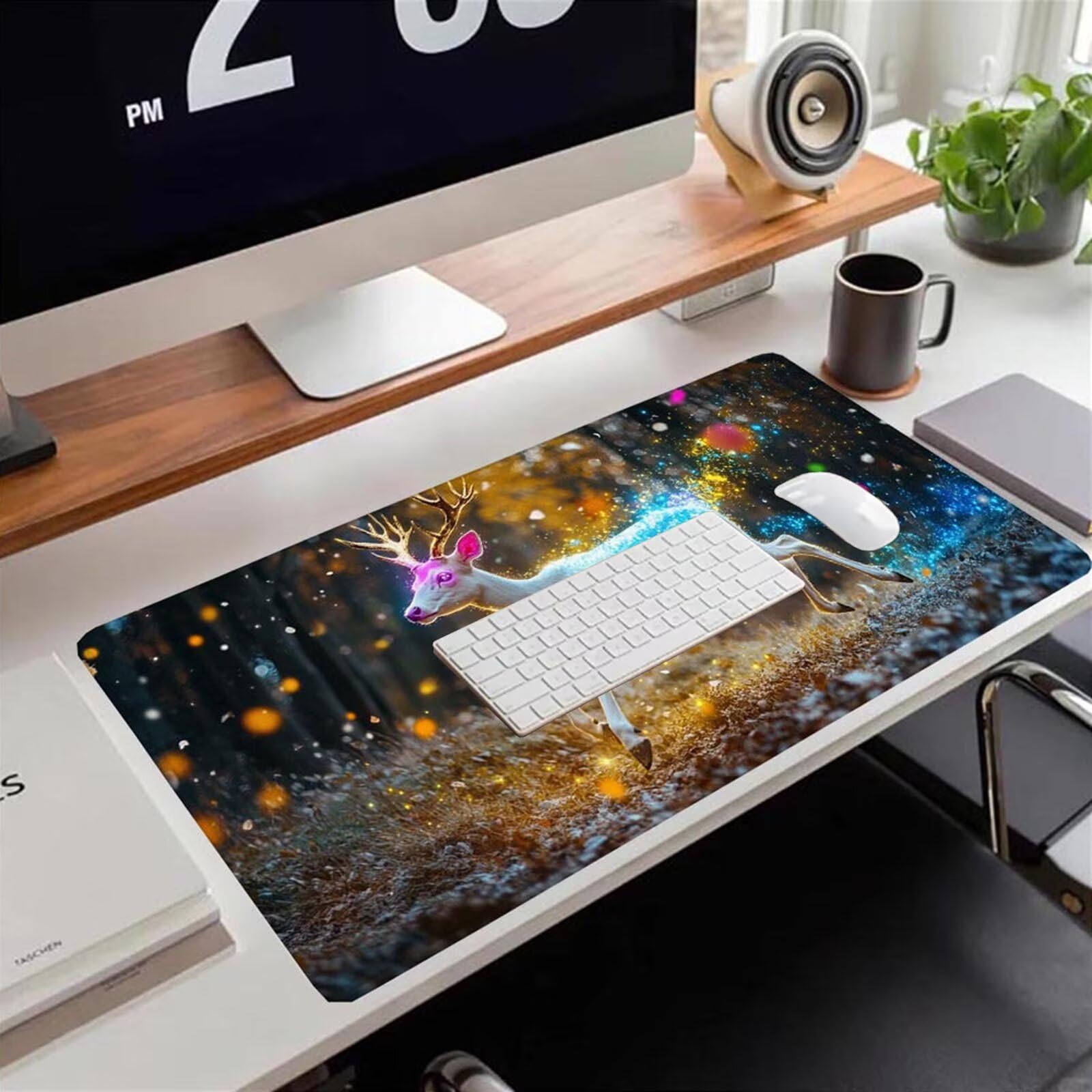 Gamingowa podkładka pod mysz 1200 x 600 x 3 mm, XXL, wodoszczelna, odporna na ścieranie, z przyszytymi krawędziami, podkładka na biurko, poprawia prędkość i precyzję, do komputera, laptopa, komputera
