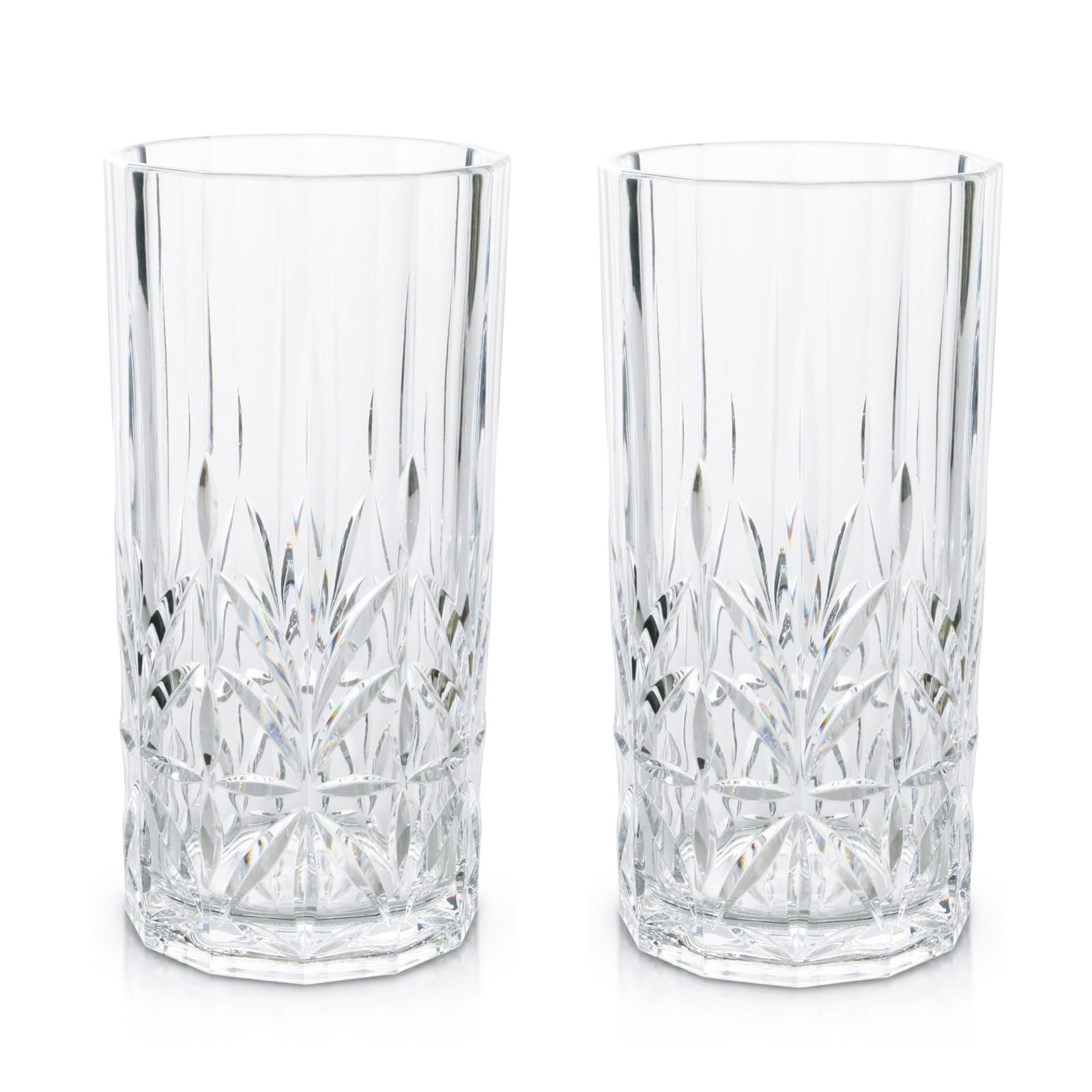 BELLAFORTE Shatterproof Tritan Plastic Tall Tumbler, Set of 2