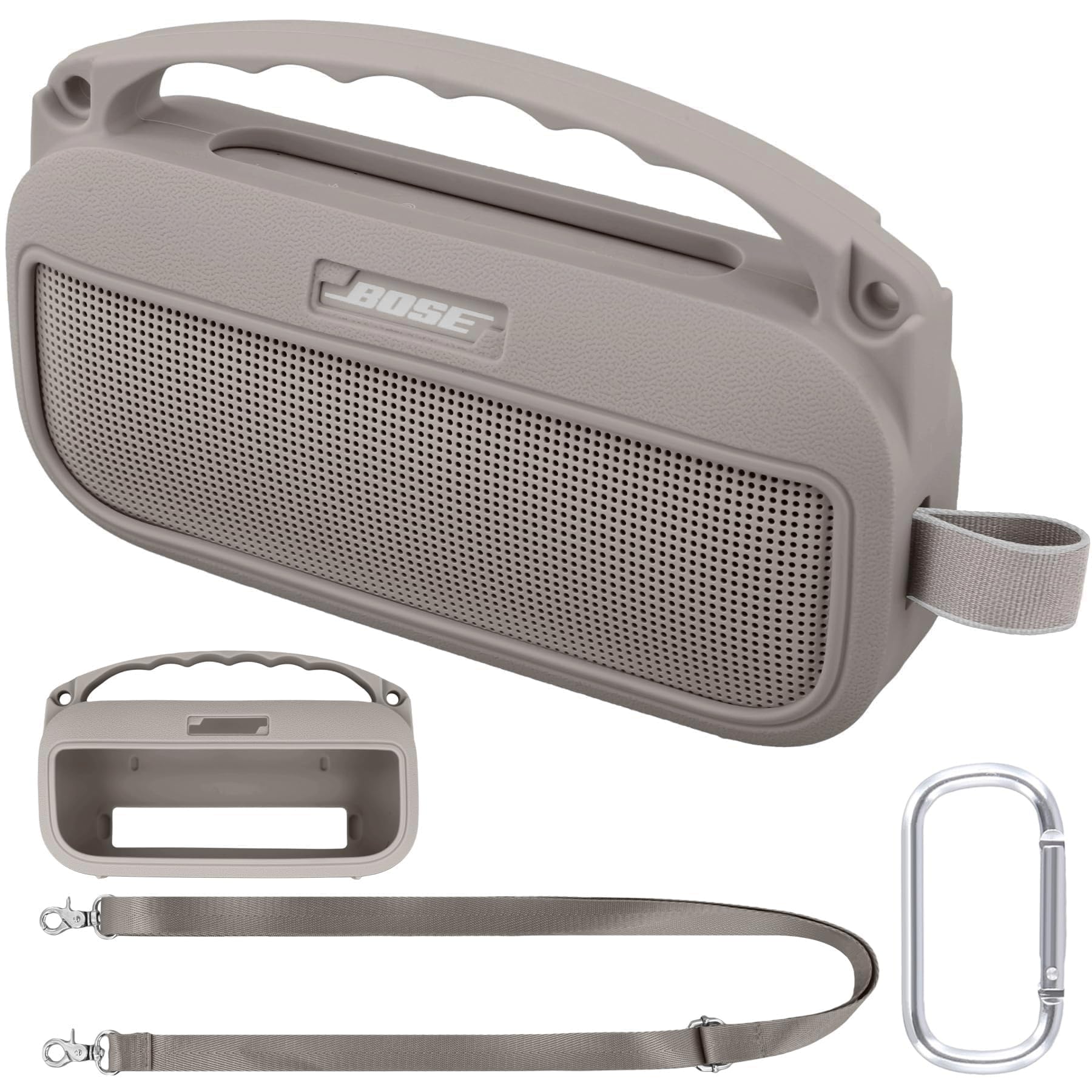 co2CREA Soft Silicone Case Replacement for Bose New SoundLink Flex 2nd Gen/Bose SoundLink Flex Bluetooth Portable Speaker (Silicone Case, Sandstone Case)