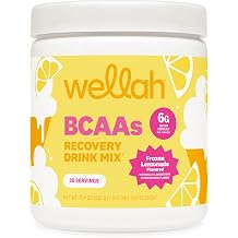Wellah BCAAs Powder Frozen Lemonade 30 Servings, Recovery Drink Mix | BCAA Powder with Hydration Complex