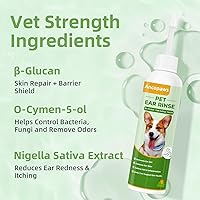 Vista 4 de Tratamiento de infección de oído para perros y gatos, gotas de tratamiento de infección de oído por levadura para aliviar la picazón, solución